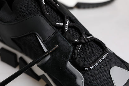 Dolce & Gabbana Schwarz Mesh Sorrento Trekking Turnschuhe Schuhe