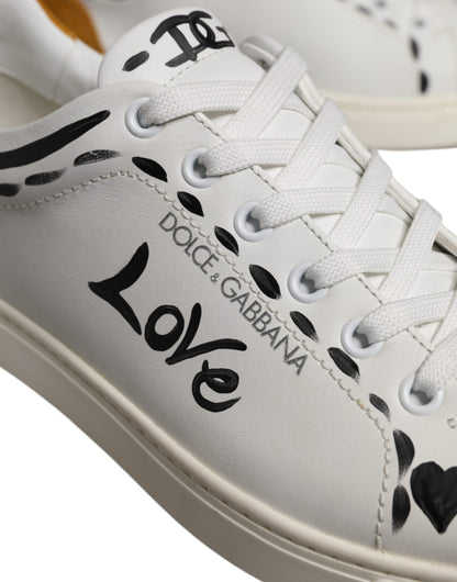 Dolce & Gabbana Weiß Wildleder Leder Low Top Turnschuhe Schuhe
