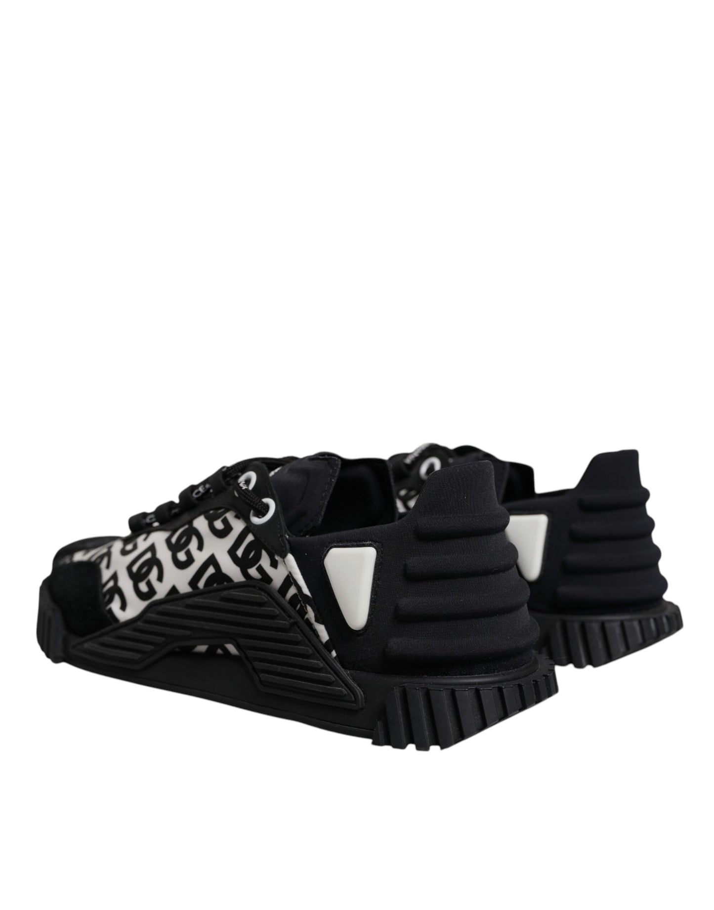 Dolce & Gabbana Schwarz Logo Lace Up Low Top NS1 Turnschuhe Schuhe