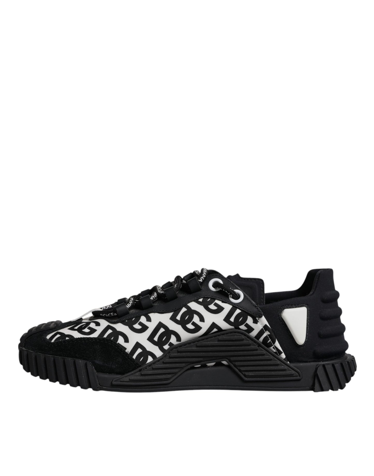 Dolce & Gabbana Schwarz Logo Lace Up Low Top NS1 Turnschuhe Schuhe