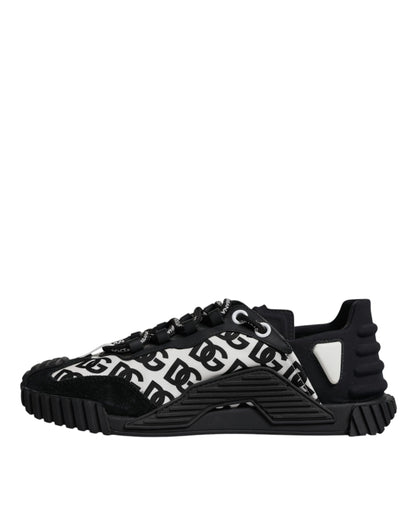 Dolce & Gabbana Schwarz Logo Lace Up Low Top NS1 Turnschuhe Schuhe