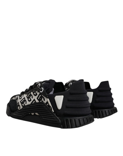 Dolce & Gabbana Schwarz Logo Lace Up Low Top NS1 Turnschuhe Schuhe