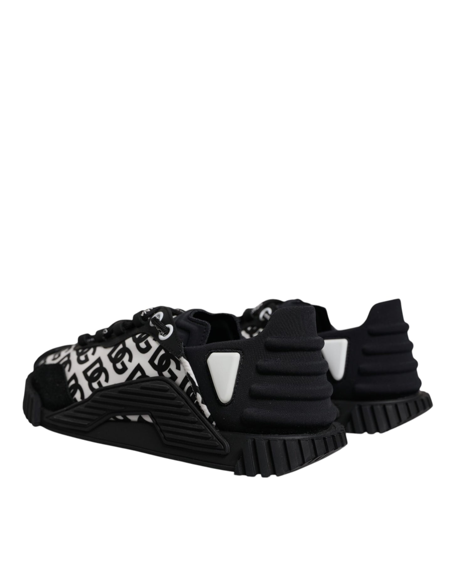 Dolce & Gabbana Schwarz Logo Lace Up Low Top NS1 Turnschuhe Schuhe