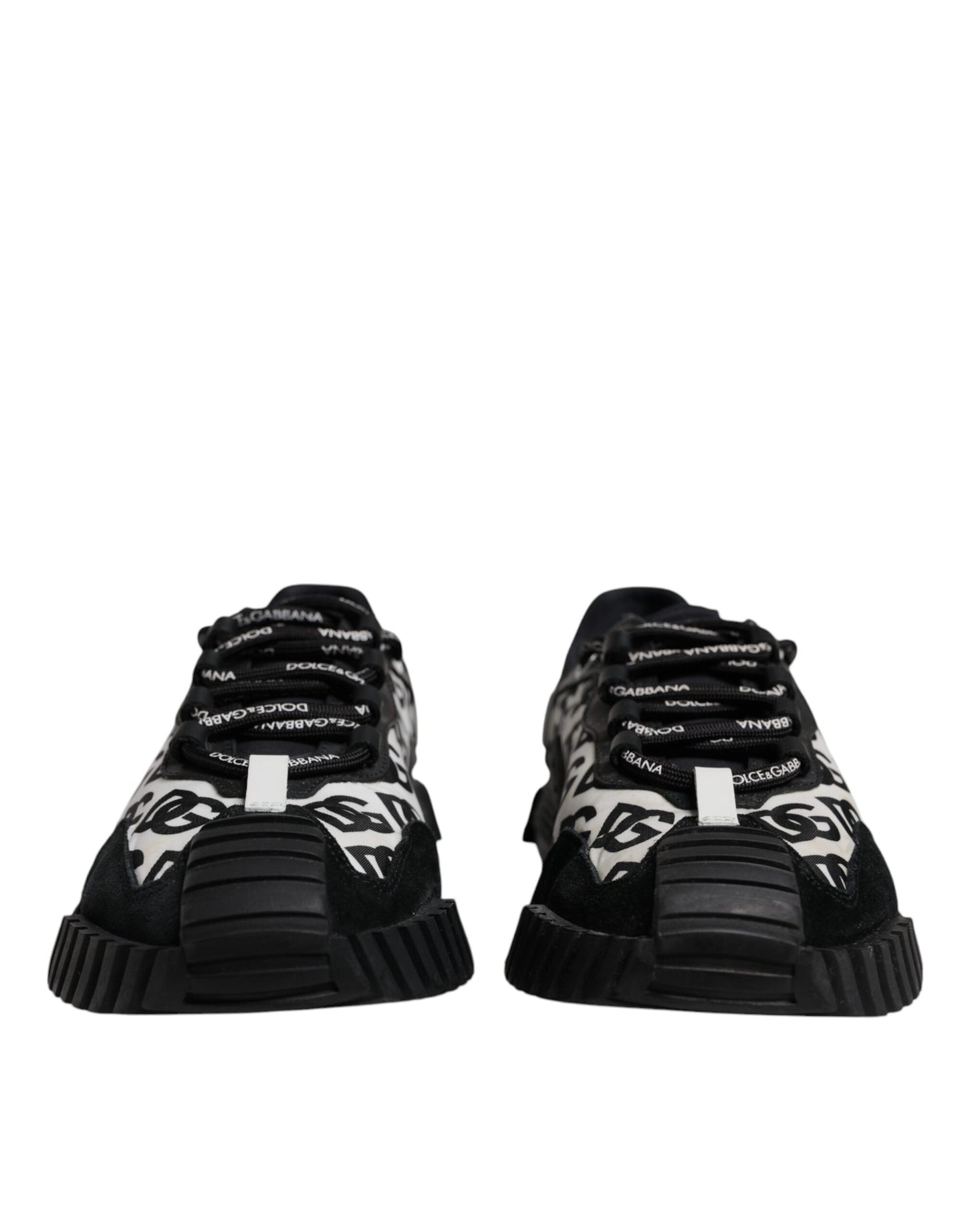 Dolce & Gabbana Schwarz Logo Lace Up Low Top NS1 Turnschuhe Schuhe