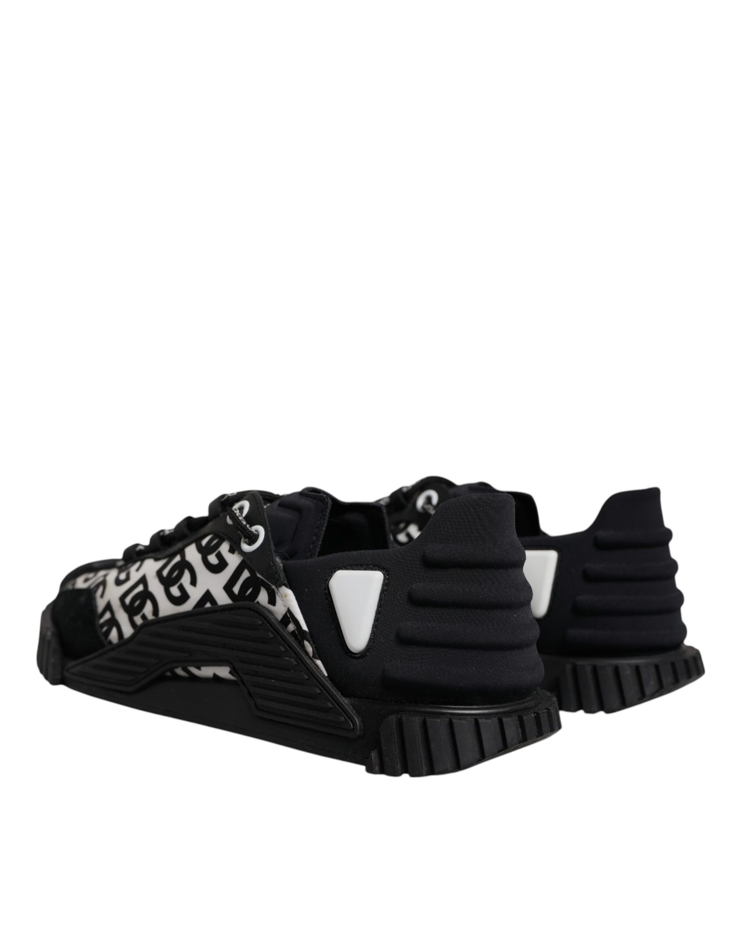 Dolce & Gabbana Schwarz Logo Lace Up Low Top NS1 Turnschuhe Schuhe