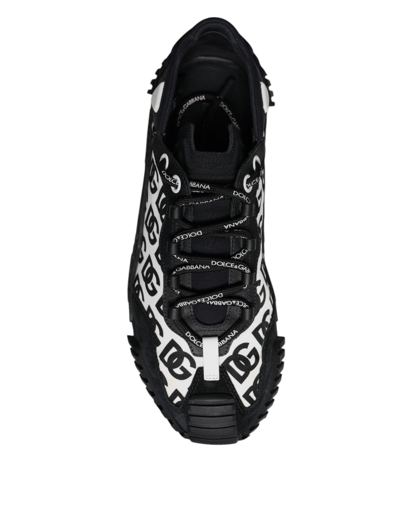 Dolce & Gabbana Schwarz Logo Lace Up Low Top NS1 Turnschuhe Schuhe