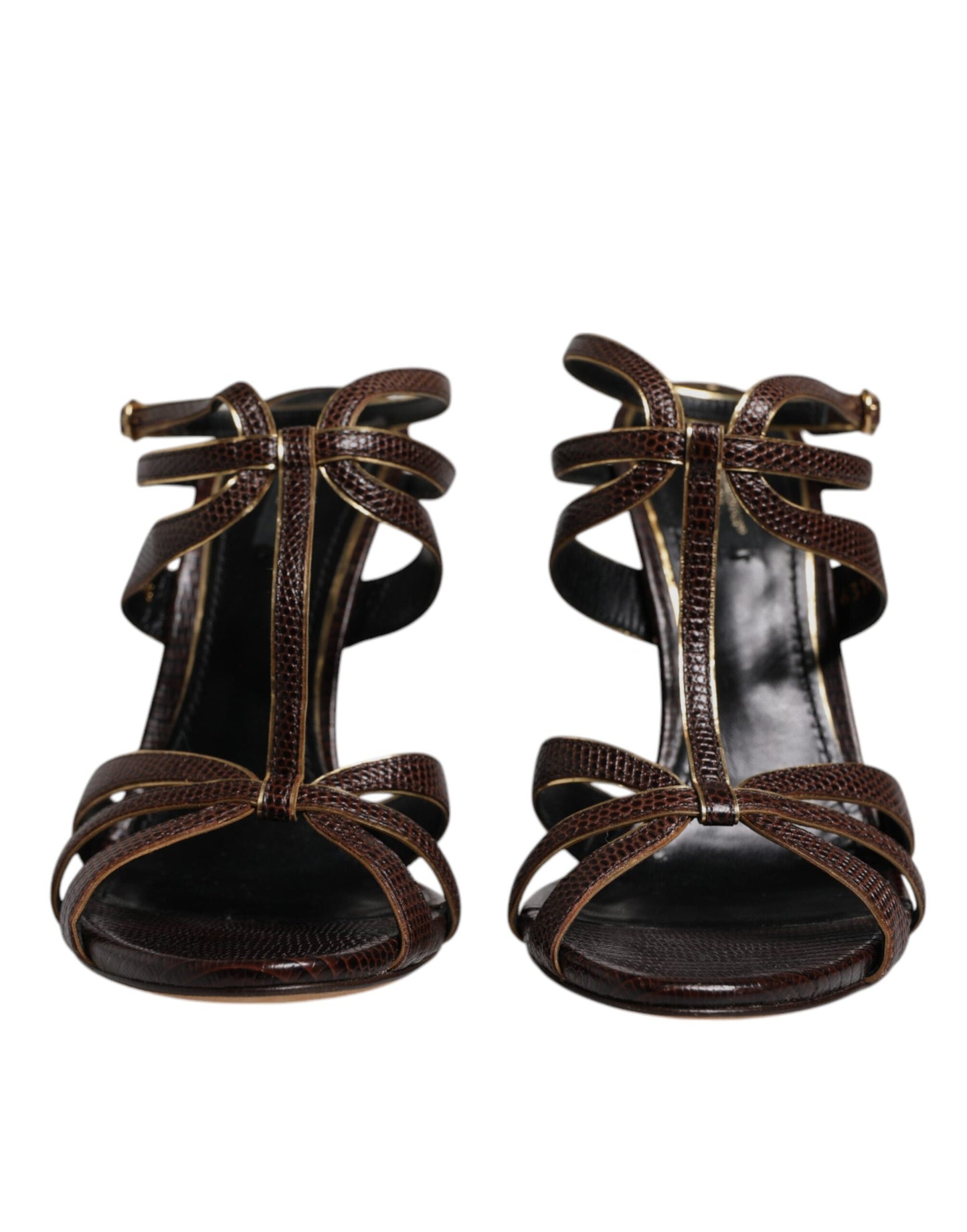 Dolce & Gabbana Bordeaux Knöchelriemen Heels Sandalen Schuhe