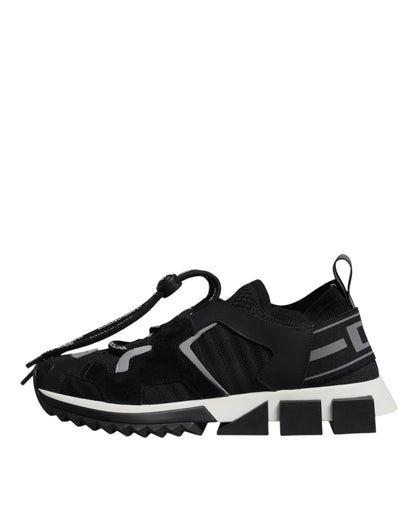 Dolce & Gabbana Schwarz Mesh Sorrento Trekking Turnschuhe Schuhe