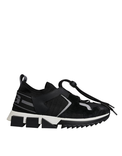 Dolce & Gabbana Schwarz Mesh Sorrento Trekking Turnschuhe Schuhe