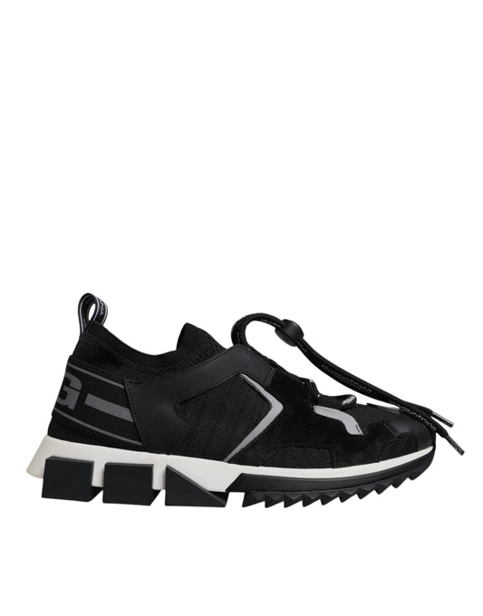 Dolce & Gabbana Schwarz Mesh Sorrento Trekking Turnschuhe Schuhe