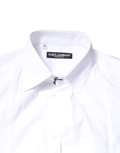 Dolce & Gabbana Weißes Baumwollhemd mit langen Ärmeln für formelle Anlässe