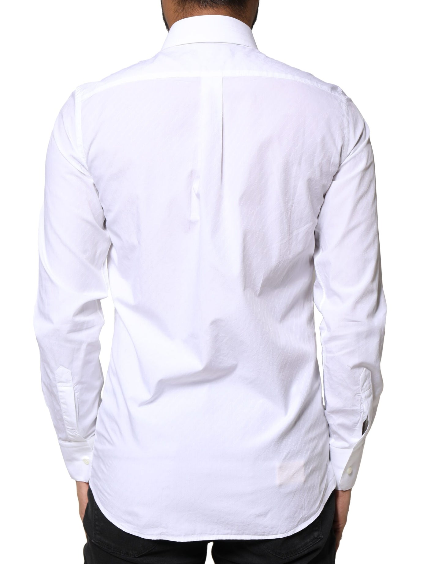 Dolce & Gabbana Weißes Baumwollhemd MARTINI Formales Herrenhemd