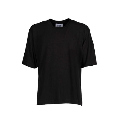 Alpha Studio Schwarzes T-Shirt aus Baumwolle