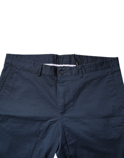 Dolce & Gabbana Blaue Bermuda-Shorts aus Baumwolle mit mittlerer Taille für Männer