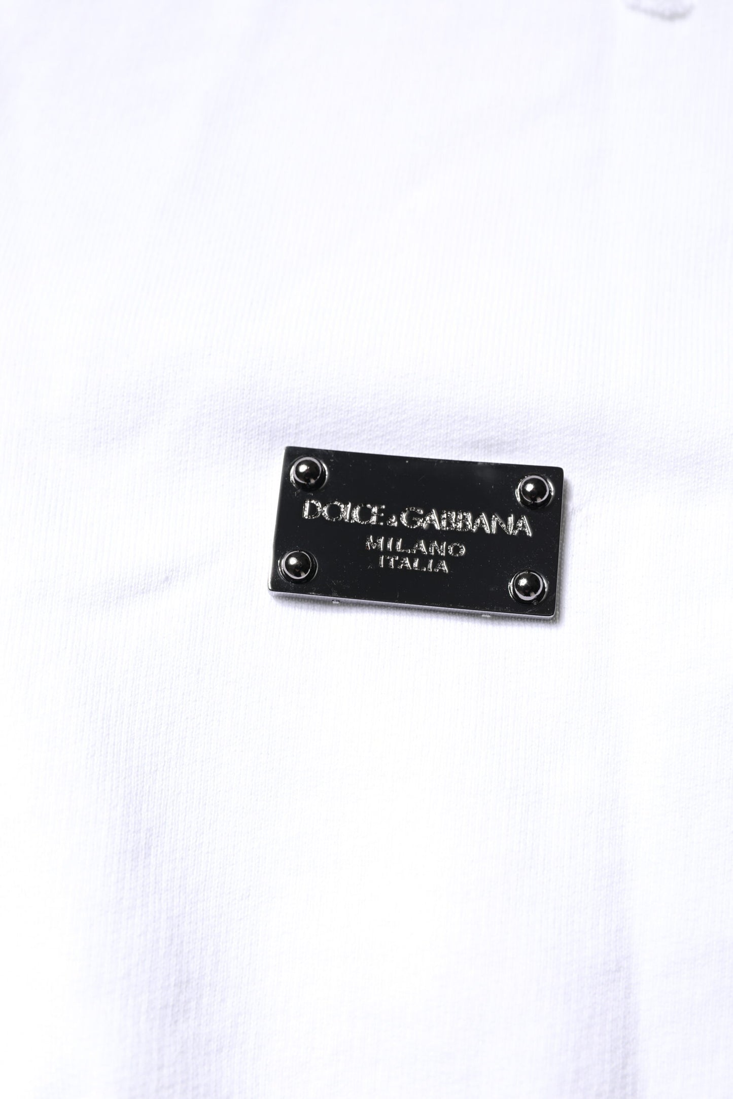 Dolce & Gabbana Weißer Baumwoll-Pullover für Männer Pullover Pullover