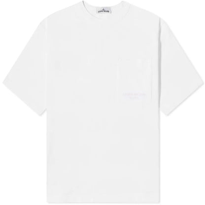 Stone Island T-Shirt aus weißer Baumwolle