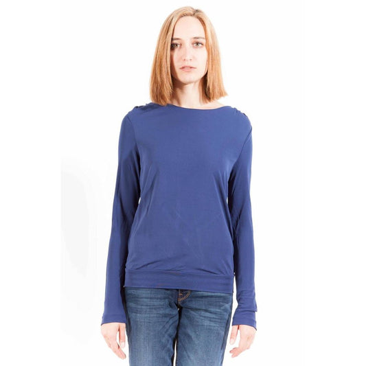 Gant Blaues Viskose T-Shirt für Frauen