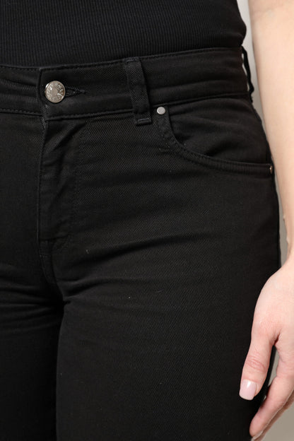 Dolce & Gabbana Schwarze Skinny Denim-Jeans mit hoher Taille aus Baumwolle