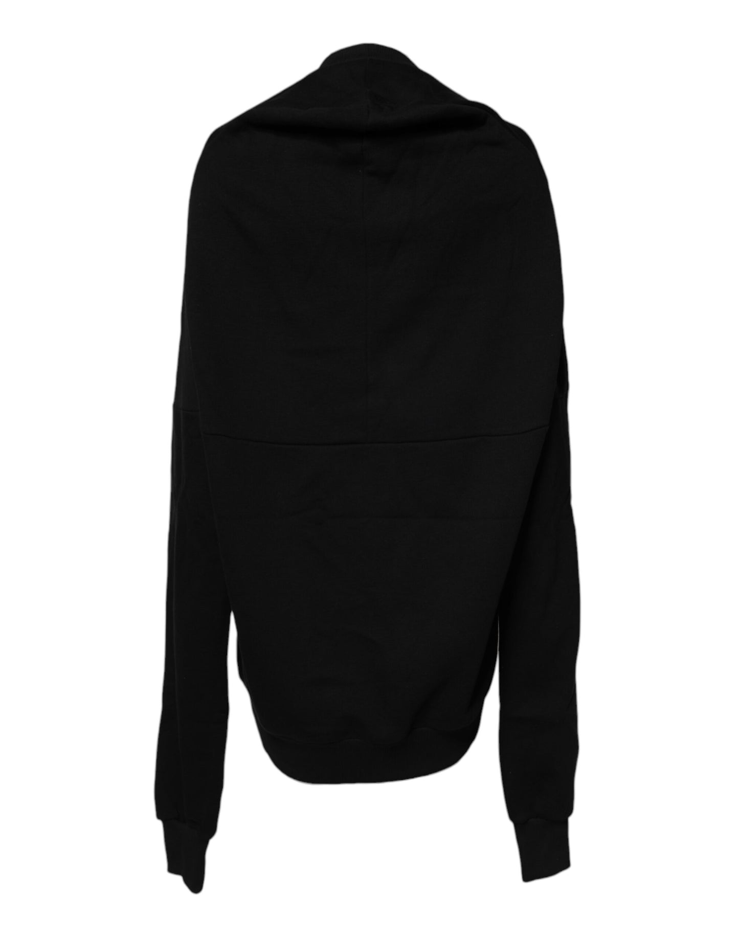 Dolce & Gabbana Schwarzes Baumwoll-Rundhals-Sweatshirt Pullover