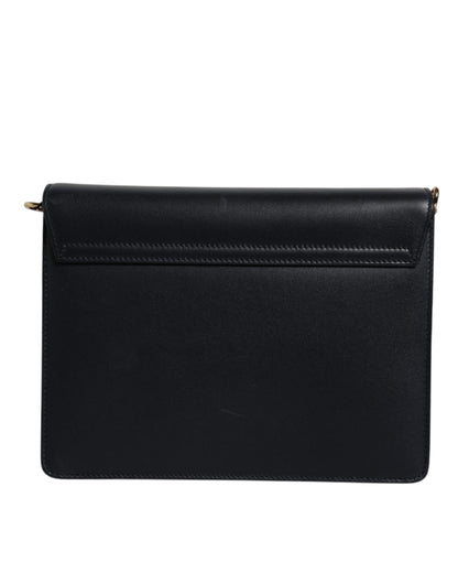 Dolce & Gabbana Schwarze Schulterriemen-Tasche aus Kalbsleder