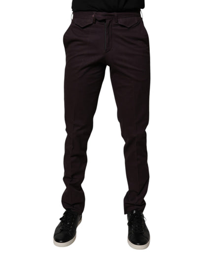 BENCIVENGA Braun Reine Baumwolle Slim Fit Herren Anzughose