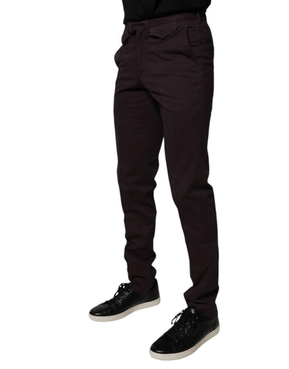 BENCIVENGA Braun Reine Baumwolle Slim Fit Herren Anzughose