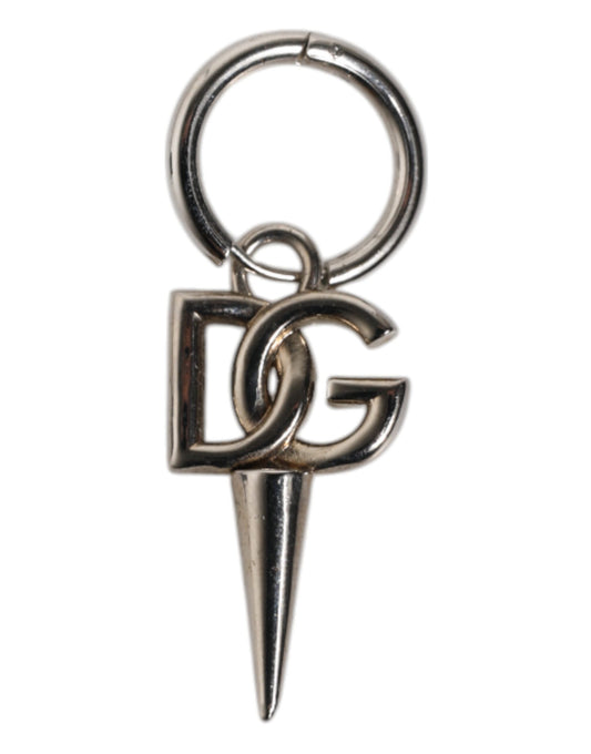 Dolce & Gabbana Silber Messing DG Logo Metall Ring Halter Schlüsselanhänger Schlüsselring
