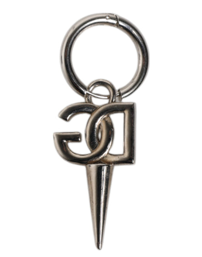 Dolce & Gabbana Silber Messing DG Logo Metall Ring Halter Schlüsselanhänger Schlüsselring
