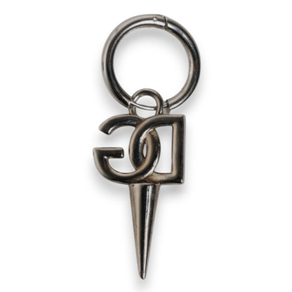 Dolce & Gabbana Silber Messing DG Logo Metall Ring Halter Schlüsselanhänger Schlüsselring