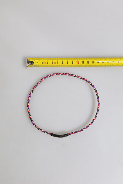 Dolce & Gabbana Mehrfarbiges geflochtenes Lederarmband mit DG Logo-Gravur