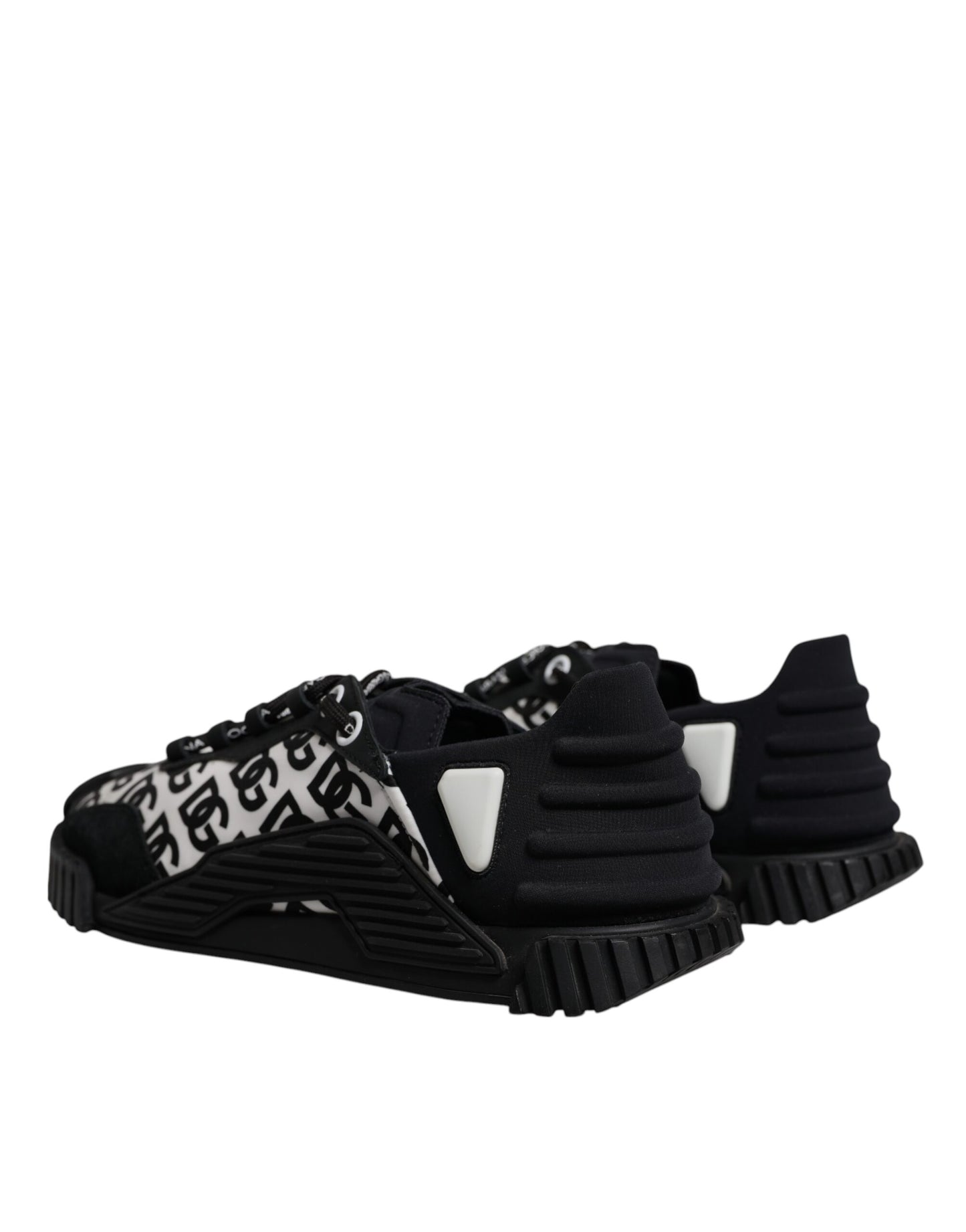 Dolce & Gabbana Schwarz Logo Lace Up Low Top NS1 Turnschuhe Schuhe