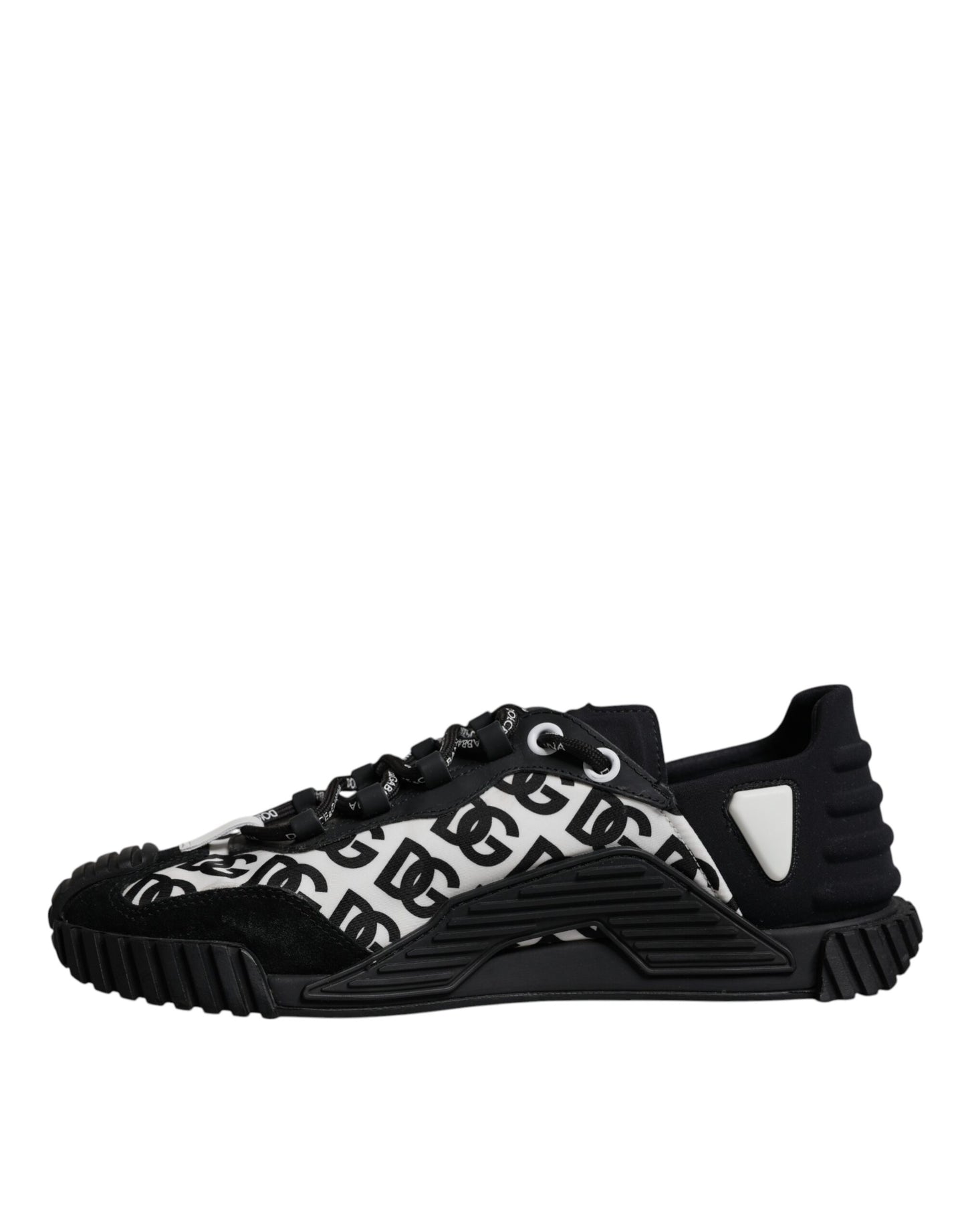 Dolce & Gabbana Schwarz Logo Lace Up Low Top NS1 Turnschuhe Schuhe