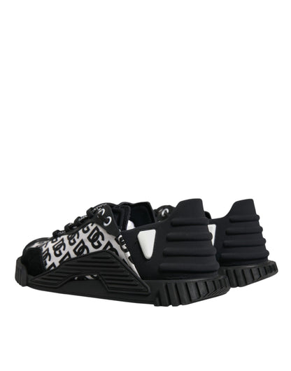 Dolce & Gabbana Schwarz Logo Lace Up Low Top NS1 Turnschuhe Schuhe