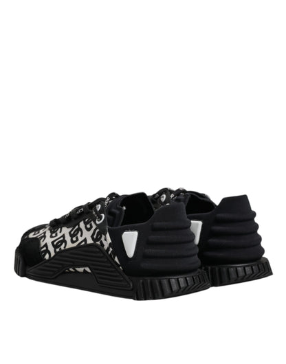 Dolce & Gabbana Schwarz Logo Lace Up Low Top NS1 Turnschuhe Schuhe