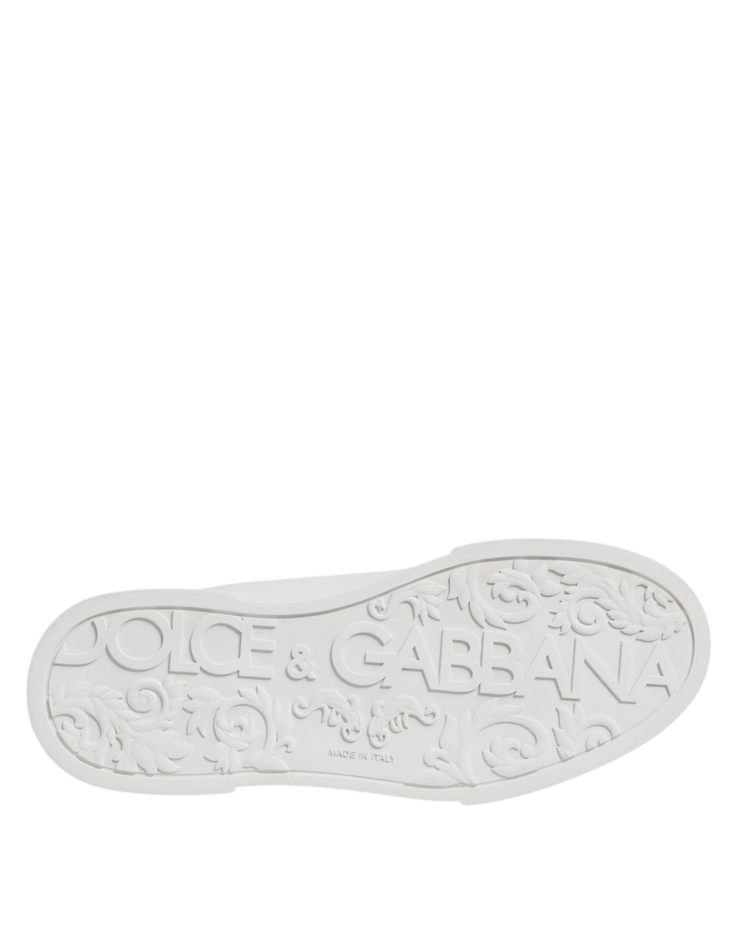 Dolce & Gabbana Weißes Leder DG Logo Low Top Sneakers Schuhe