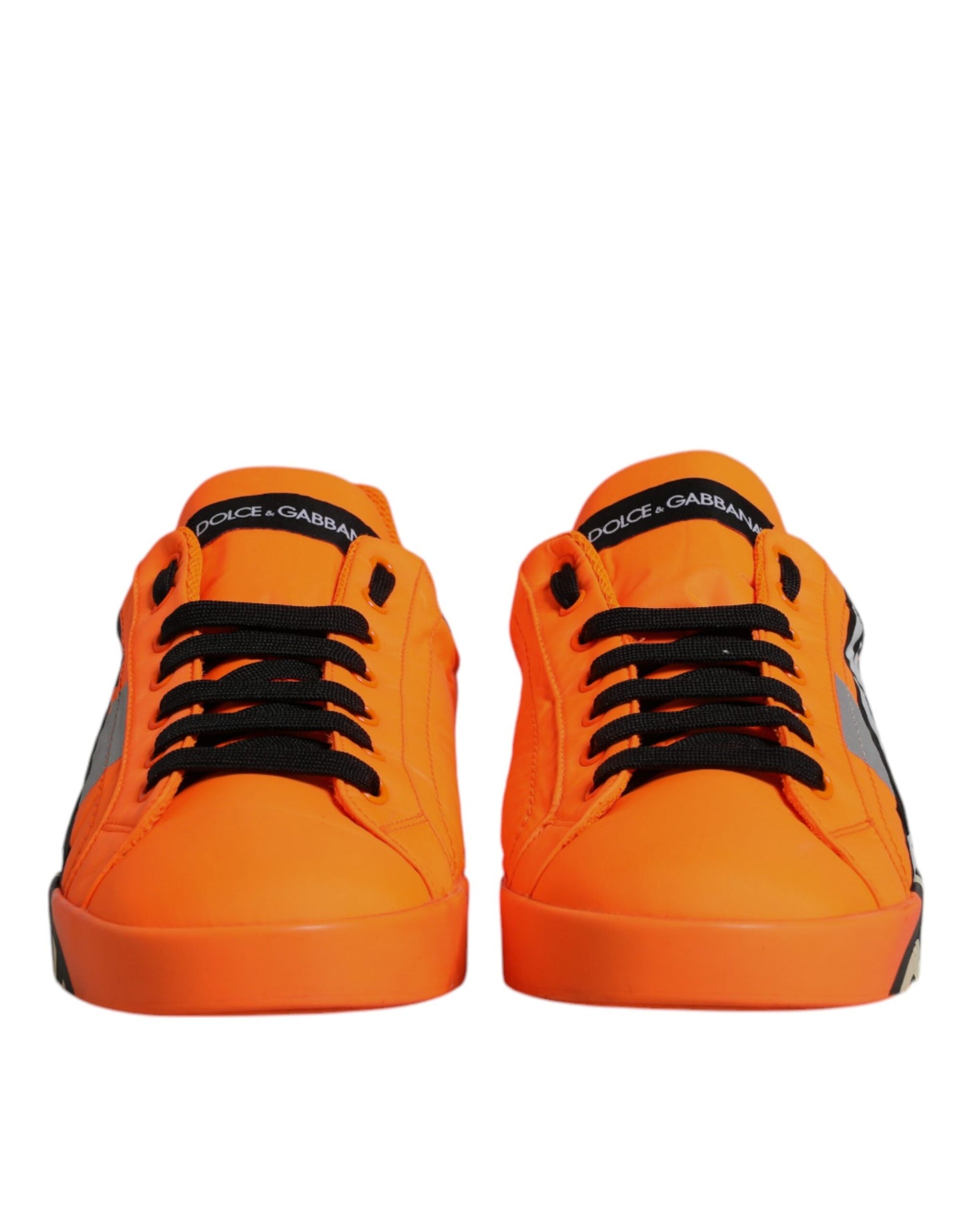 Dolce & Gabbana Orange Portofino Logo Tape Männer Turnschuhe Schuhe