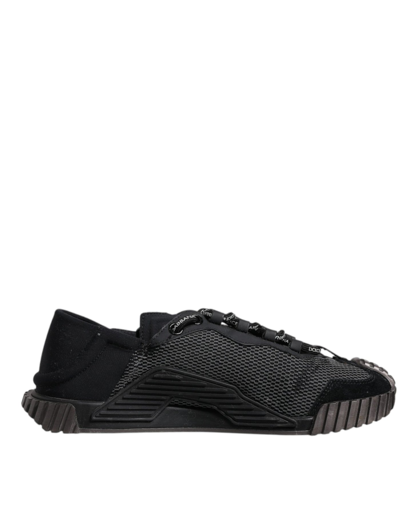 Dolce & Gabbana Schwarz Silber Logo Low Top Männer Turnschuhe Schuhe