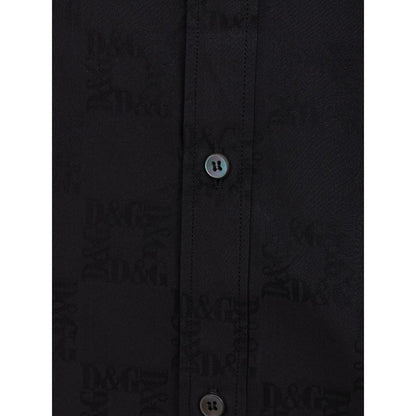 Dolce & Gabbana Schwarzes Baumwollhemd