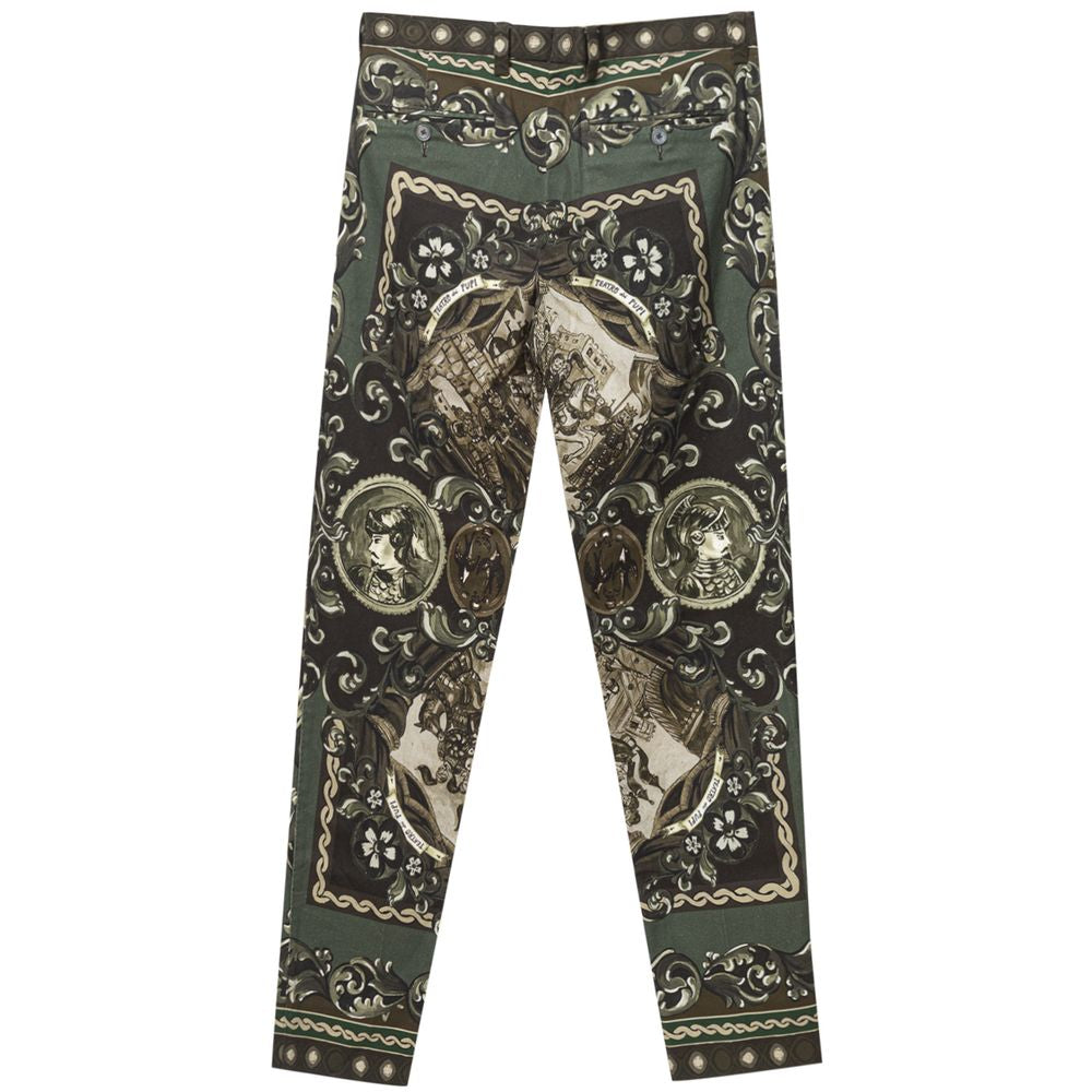 Dolce &amp; Gabbana Green Cotton Jeans &amp; Pants