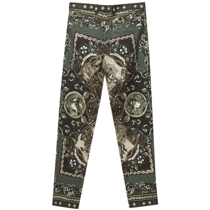 Dolce &amp; Gabbana Green Cotton Jeans &amp; Pants