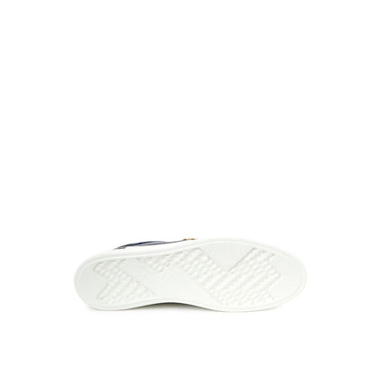 Roberto Cavalli Blue Leather Sneakers