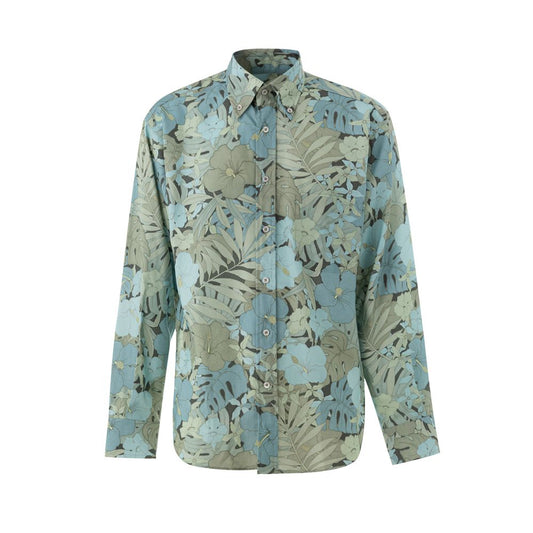 Tom Ford Blaues Lyocell-Hemd