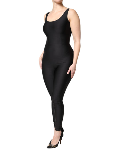 Dolce & Gabbana Schwarzer ärmelloser Bodycon Frauen Jumpsuit Kleid