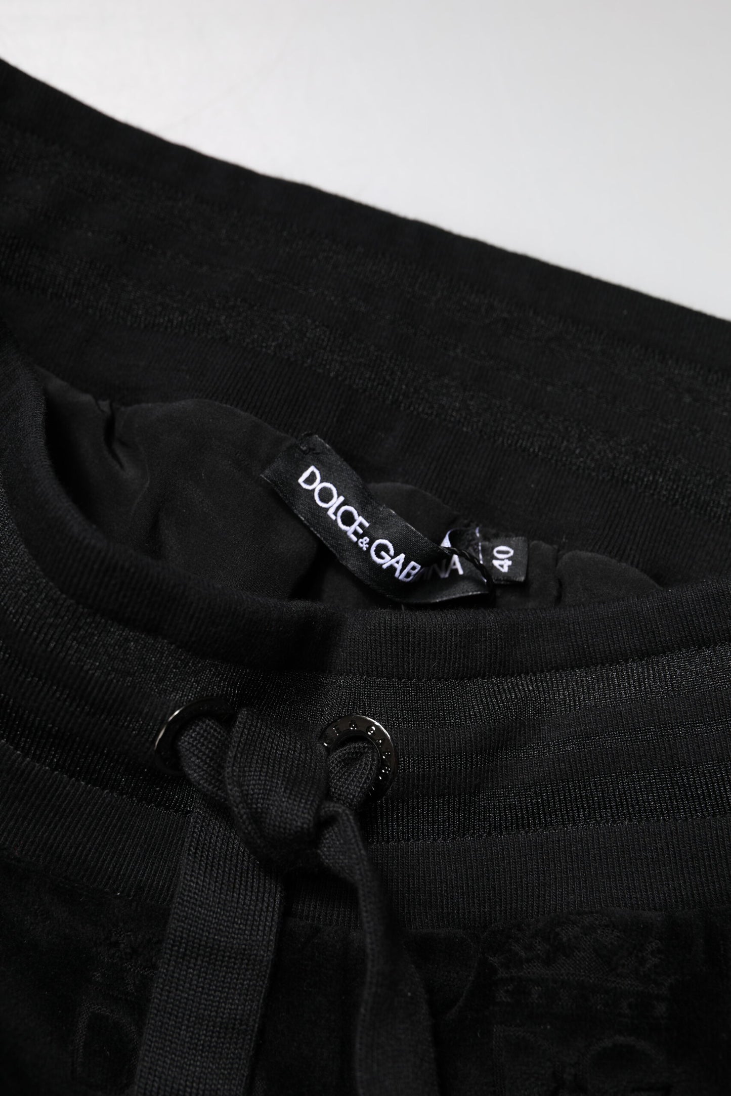 Dolce & Gabbana Schwarze Jogginghose mit All-Over DG-Logo-Print