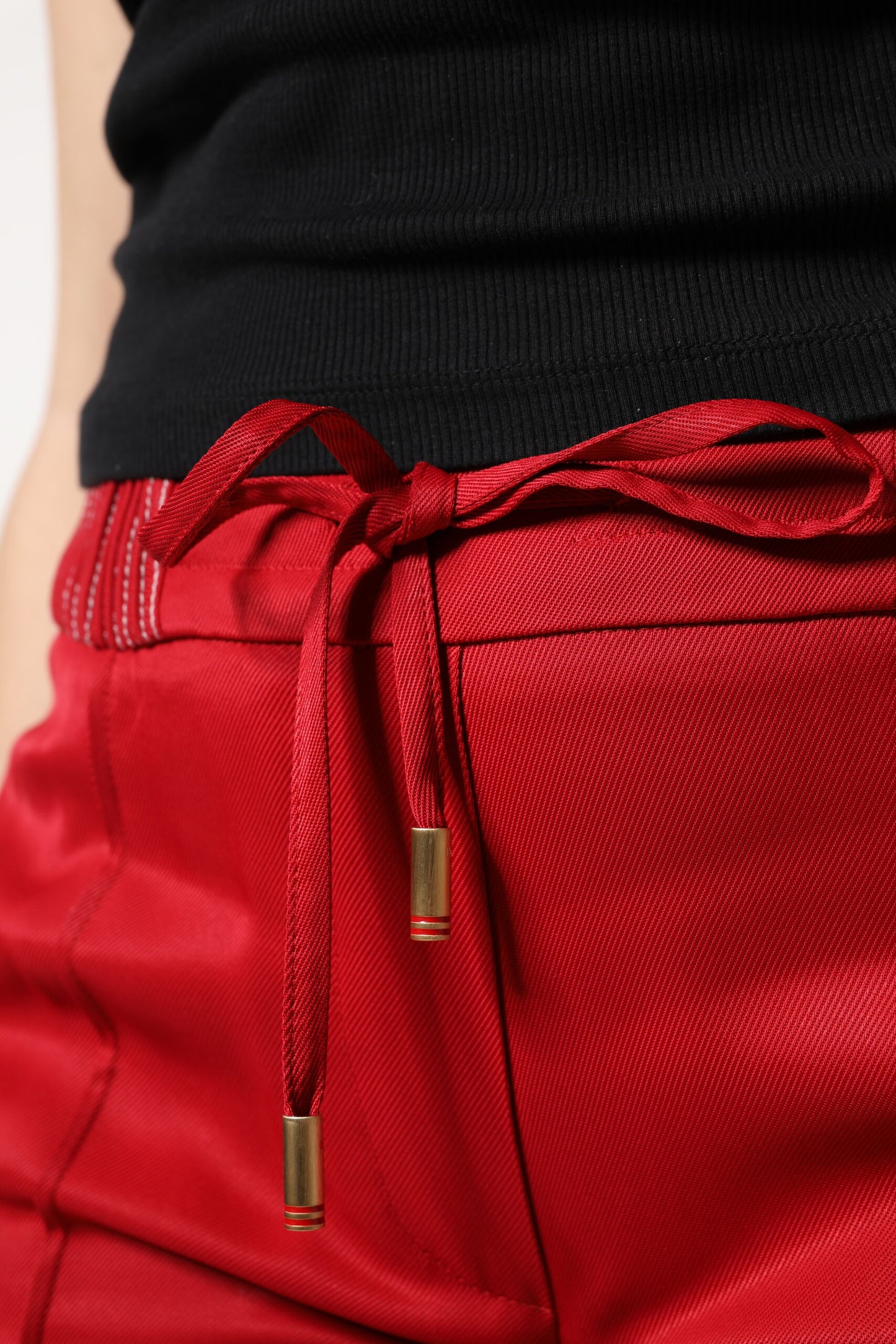 Dolce & Gabbana Rote Viskose-Hose in gerader Passform
