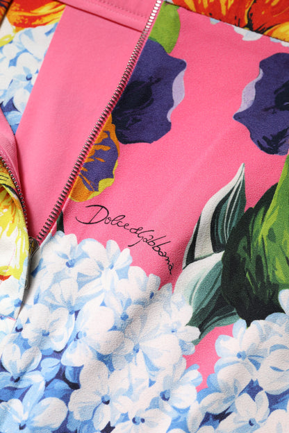 Dolce & Gabbana Multicolor Floraler Midirock mit hoher Taille
