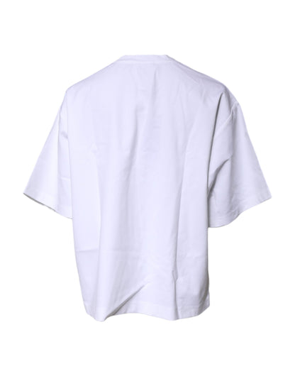 Dolce & Gabbana Weißes Bellissima-T-Shirt mit Rundhalsausschnitt aus Baumwolle
