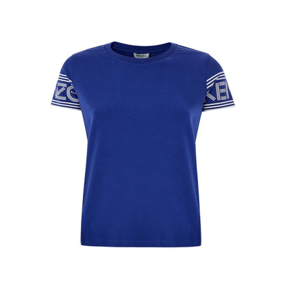 Kenzo Schickes blaues Baumwoll-T-Shirt für stilvollen Komfort