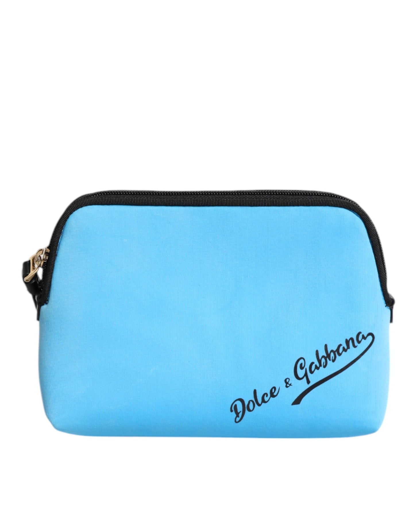 Dolce & Gabbana Blaue DG Logo Print Clutch Zip Borse Pouch Tasche