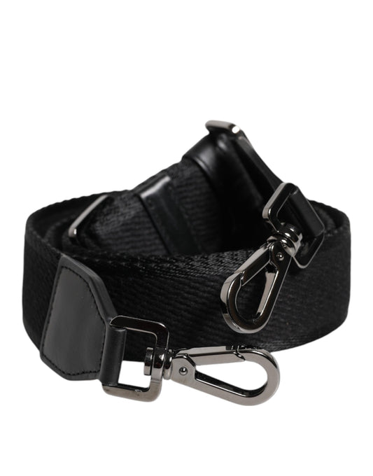 Dolce & Gabbana Schwarze solide Polyester Tasche Handle Schulterriemen